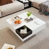Moderner Couchtisch Schwarz Weiß Hochglanz LED Aufbewahrungsbox Wohnzimmer Tisch Design Möbel Bild 5