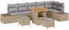 vidaXL Gartensofa-set mit Kissen 9 pcs Beige Poly-Rattan 3362802 Bild 2