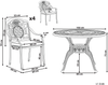 Beliani 'SALENTO' Gartentisch Set, Metall dunkelbraun, 102x102x72 cm Bild 2