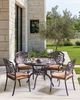 Beliani 'SALENTO' Gartentisch Set, Metall dunkelbraun, 102x102x72 cm Bild 3