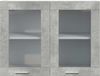 vidaXL Hängeglasschrank Lyon Betongrau 80x31x60 cm 856118 Bild 4