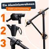 Sekey Ampelschirm 3m Sonnenschirm mit Kurbel, Sonnenschutz UV50+, mit Kreuzständer, LxB: 300,00x300,00 cm, wasserdicht, Rund, für Terrasse oder Garten Bild 2