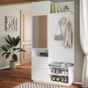 Kompaktgarderobe mit Spiegel und Sitzbank,Flurgarderobe mit Schuhschrank und Haken, Kleiderhaken,Kompaktgarderobe,Flurmöbel Set,Flurgarderobe Bild 5