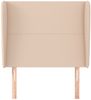Kopfteil, Bettkopfteil, Minimalistisch mit Ohren Cappuccino-Braun 103x23x118/128cm Kunstleder Bild 3