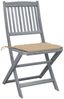 vidaXL Klappbare Gartenstühle 2 Stk. mit Kissen Massivholz Akazie 3064539 Bild 3