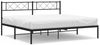vidaXL Bettgestell mit Kopfteil, Metall, Schwarz, 193x203 cm Bild 2