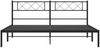 vidaXL Bettgestell mit Kopfteil, Metall, Schwarz, 193x203 cm Bild 4