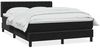 vidaXL Boxspringbett mit Matratze Schwarz 160x210 cm Samt 3318371 Bild 2