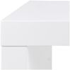 Bartisch Weiß Hochglanz mit Querstrebe aus Metall MDF 60 x 130 x 105 cm Bild 5