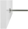 Bartisch Weiß Hochglanz mit Querstrebe aus Metall MDF 60 x 130 x 105 cm Bild 3
