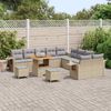 vidaXL Gartensofa-set mit Kissen mit Speicher 13 pcs Beige Poly-Rattan 3363752 Bild 3