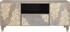 vidaXL TV-Schränk mit Regal Grau 105 x 33 x 46 cm Massivholz Mango 4018786 Bild 3