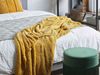 Beliani 'HAIFA' Kuscheldecke, Polyester senfgelb, 150 x 200 cm Bild 3