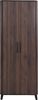 Hochschrank HWC-P42, Garderoben-/Kleiderschrank Kleideraufbewahrung Schrank 2 Türen 216x80x57cm ~ Walnuss-Optik Bild 5
