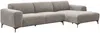 Vente-unique - SAPIGO Sofa Stoff Schokoladenbraun - B 98 cm x H 80 cm x L 306 cm Bild 2