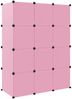 vidaXL Kinderschrank Modular mit 12 Würfeln Rosa PP 340581 Bild 5