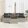 vidaXL Garten-Sofa-Set mit Speicher 5 pcs Hellgrau Poly Rattan 3357645 Bild 3