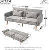 2-Sitzer Schlafsofa B 180 x T 75 x H 82 cm aus Samt mit verstellbarer Rückenlehne Bild 5