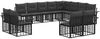 vidaXL Outdoor-Sofagarnitur 12 pcs Schwarz und Dunkelgrau Polyester 3437805 Bild 2