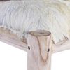 vidaXL Barhocker Echtes Ziegenfell und Teak Massivholz 288810 Bild 3