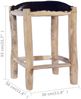 vidaXL Barhocker Echtes Ziegenfell und Teak Massivholz 288810 Bild 4