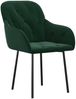 vidaXL Esszimmerstühle 2 Stk. Dunkelgrün Samt 344847 Bild 3