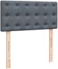 vidaXL Boxspringbett mit Matratze Dunkelgrau 90x200 cm Samt 3287639 Bild 5