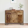 Sideboard, Kommode mit Schubladen Altholz 97 x 32,5 x 74,5 cm j2120p Bild 4