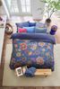 PIP Studio Perkal Bettwäsche 155x220 Bombay Bold Dark Blue Blüten Asia Wende Bild 3