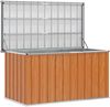 vidaXL Außenlagerbox Holz 129 x 67 x 65 cm Verzinkter Stahl 42039097 Bild 3