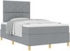 vidaXL Boxspringbett mit Kopfteil Hellgrau 120 x 200 cm Stoff 3339686 Bild 2