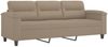 vidaXL 3-tlg. Sofagarnitur mit Kissen Taupe Mikrofasergewebe 3202356 Bild 4