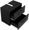 Badplaats Waschbeckenunterschrank Etna 60 x 35 cm Schwarz Matt - Hängender Badezimmerschrank mit 2 Schubladen und Montagematerial Bild 2