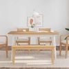 vidaXL Bank 110 cm Massivholz Gummibaum 4102604 Bild 3