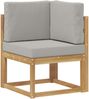 vidaXL Outdoor-Sofagarnitur 5 pcs Weiß und Hellgrau 59 x 59 x 37 cm 3387585 Bild 4