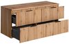 Waschtischunterschrank 120cm ADELAIDE-56 Wotaneiche mit gerillter Front, B/H/T 120,6/59,2/46,5 cm Bild 2