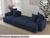 MEBLINI Schlafcouch mit Bettkasten - 312 x 142 x 73 cm - Blau Cordstoff - DAVE - Ecksofa mit Schlaffunktion - Sofa mit Relaxfunktion und Kopfstützen - Couch U-Form - Eckcouch - Wohnlandschaft Bild 5