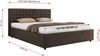 Polsterbett mit Holzlattenrost Doppelbett PAVO CLASSIC, hohe Kopfteil, Bettkasten mit Gasdruckfeder Multipocket Matratze - 160 x 200 cm - Braun Velvet - ELORI LUX Bild 4