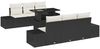 vidaXL Sofa Set mit Kissen 7 pcs Schwarz und Creme Poly-Rattan 3349103 Bild 2