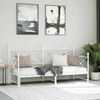 vidaXL Tagesbett Ausziehbar ohne Matratze Weiß 90x200 cm Stahl 4104689 Bild 4