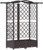 vidaXL Hochbeet mit Rankgitter und Dach Braun 124 x 40 x 123 cm PP 42032509 Bild 2