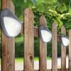 6er Set LED Zaun Solarleuchten, Kunststoff, grau, D 11 cm Bild 2