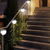 6er Set LED Zaun Solarleuchten, Kunststoff, grau, D 11 cm Bild 4