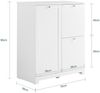 SoBuy BZR213-W Wäscheschrank, MDF, Lackiert, Weiß, 78 x 90 x 38 cm Bild 3