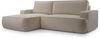 AX LIVING Ablia Beige Sofa L Form mit Schlaffunktion 267 cm breit L Bild 2