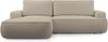 AX LIVING Ablia Beige Sofa L Form mit Schlaffunktion 267 cm breit L Bild 3