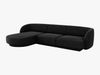 Micadoni Ecksofa Miley 4-Sitzer Links Chenille Haga Schwarz Bild 2
