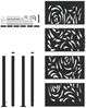 vidaXL Gartentor Schwarz 100x200 cm Stahl Flammendesign 4100993 Bild 4