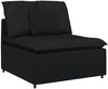 vidaXL Modulares Sofa Mittelmodul mit Kissen Schwarz 100 cm 4104419 Bild 2