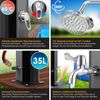 KESSER® Solardusche 35 Liter Solar Gartendusche + Metall-Duschablage | warmes Wasser | max. 60°C | ohne Stromanschluss | Pooldusche Camping| Regenduschkopf und Wasserhahn | Gartenschlauch-Anschluss | Schwarz / Anthrazit Bild 3